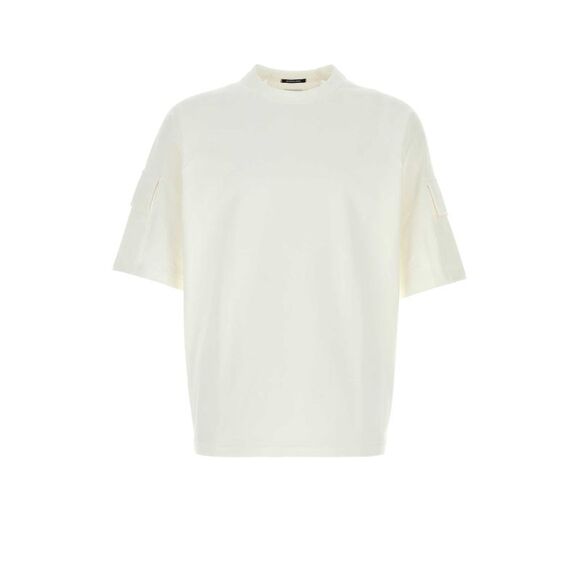 C.P. Company Men White Stretch Cotton T-Shirt
